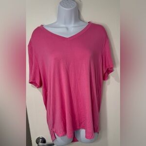 GAP Bright Pink Short Sleeve Tee NWT size L